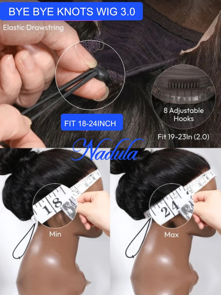 Nadula Yaki Straight Glueless Wig Human Hair Ready To Wear