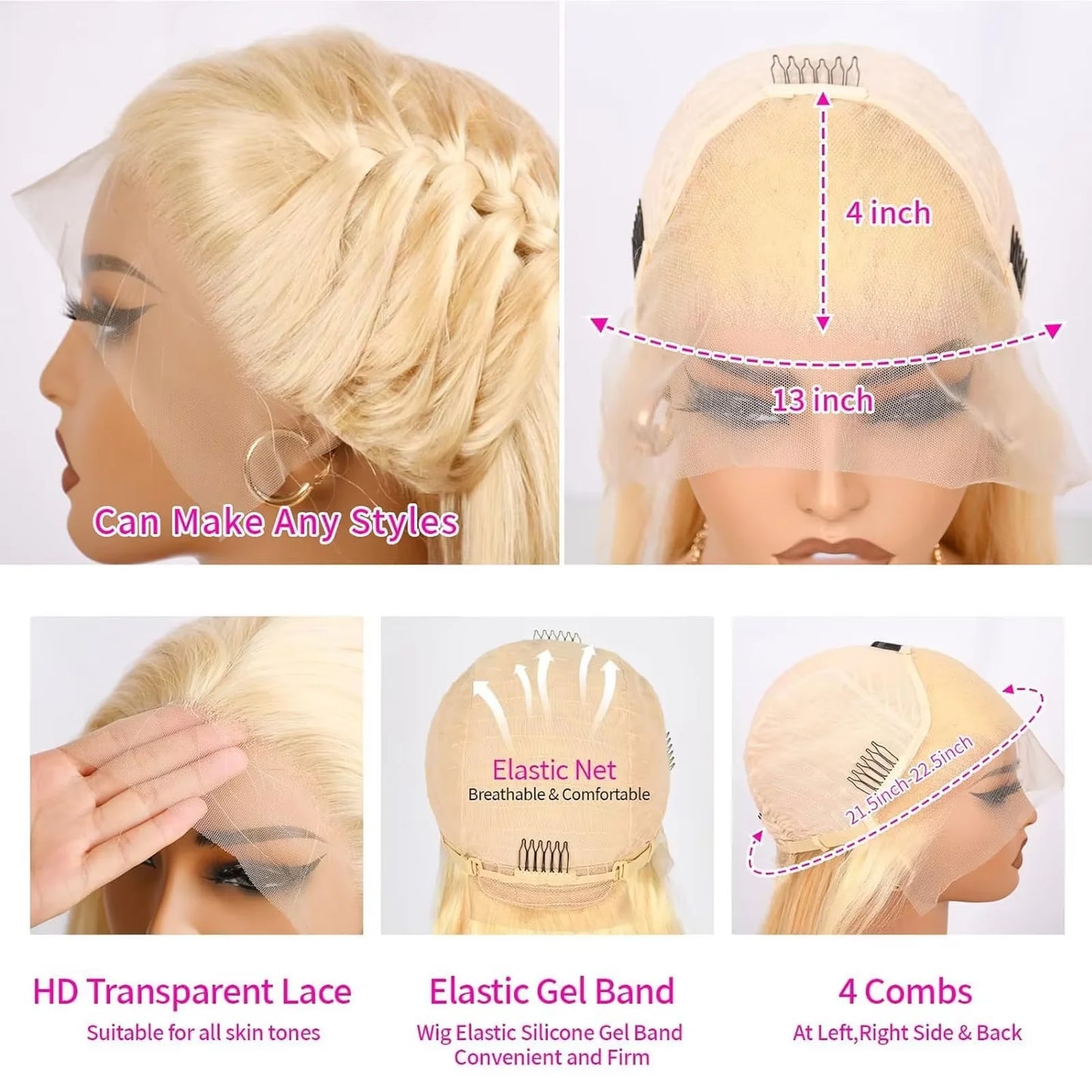 BOWBAY Brazilian Hair Lace Front Wig HD Transparent