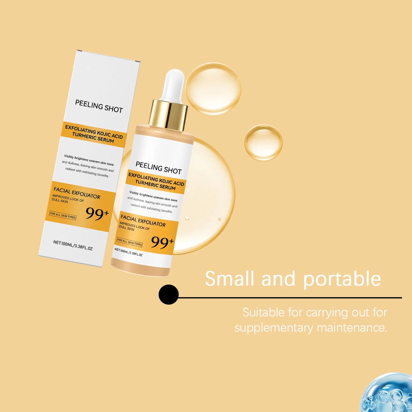 OUHOEC Kojic Acid Turmeric Serum Exfoliating Brightening Facial Care