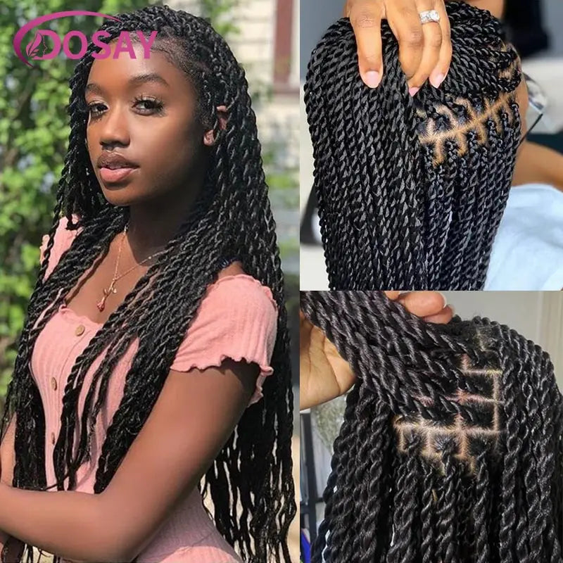 Dosay Twist Braided Wigs Box Braided Full Lace Frontal Wig