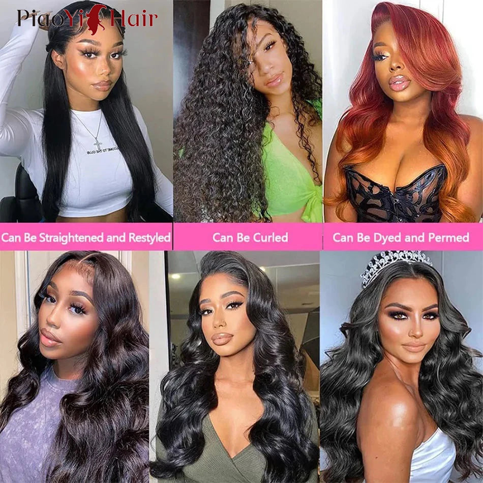 Piaoyi Body Wave 100% Human Hair Bundles With Closure Remy