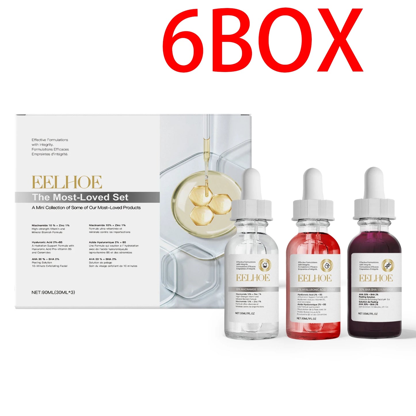 Eelhoe Acne Care Kit 3 Piece Salicylic Acid Niacinamide Mask Set