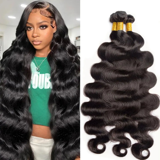 NewmiCan 12A 100 Percent Human Hair Body Wave Bundles