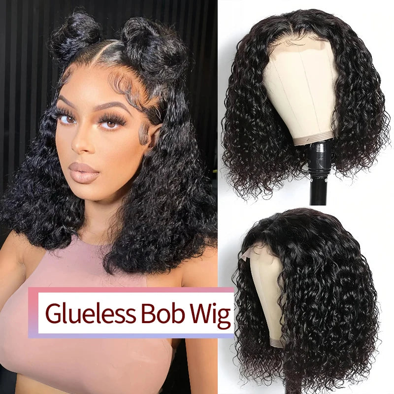 Smilegirl Glueless Short Bob Lace Closure Wig Deep Wave