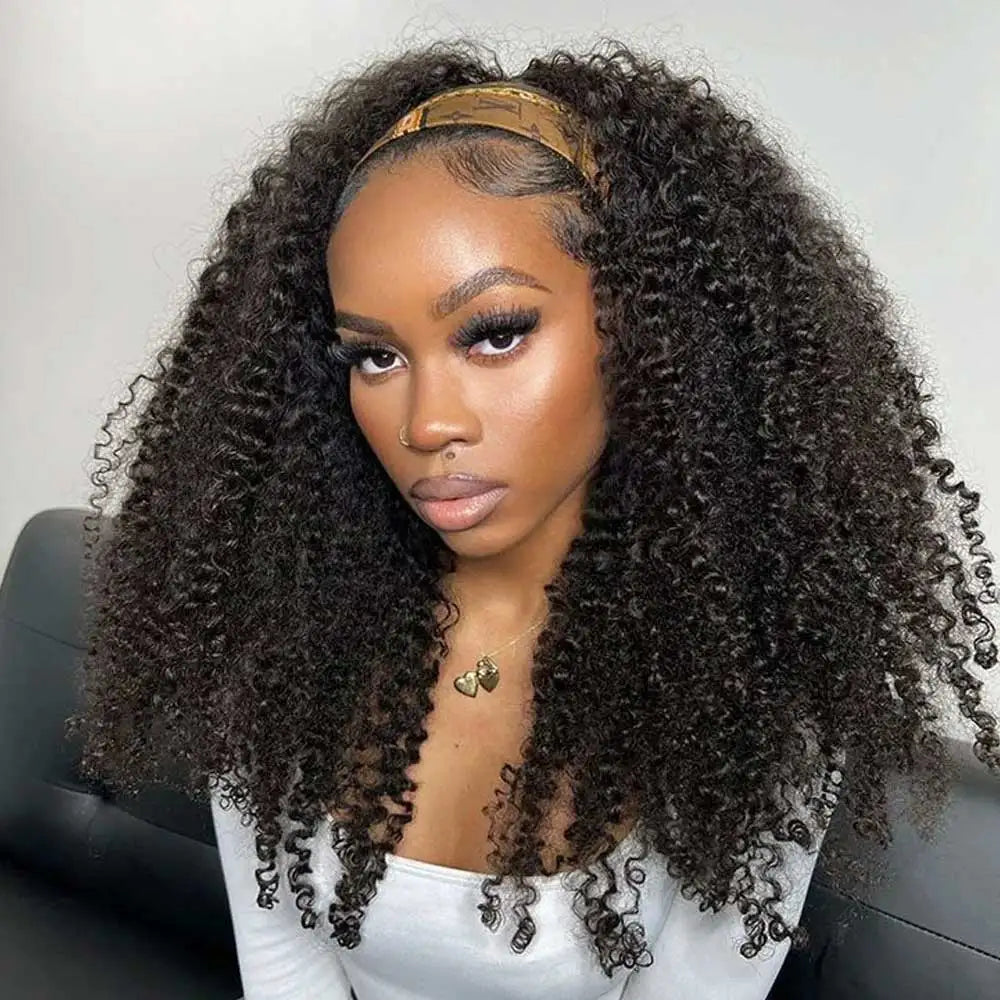 CYPHACap Brazilian Remy Human Hair Deep Wave Headband Wig