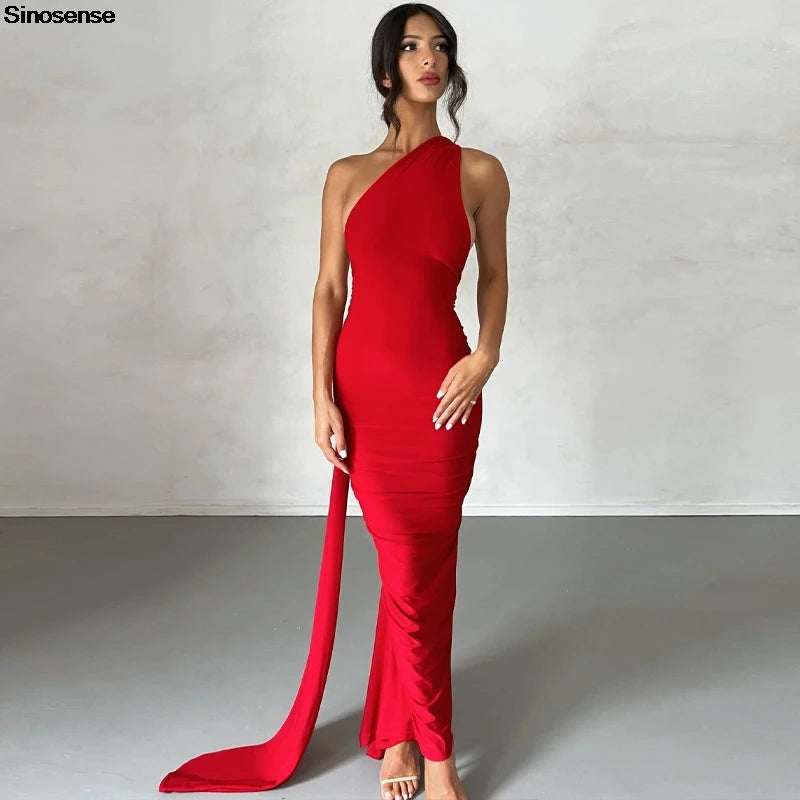 Elegant Women's Backless Ruched Bodycon Maxi Dress For Evening Party