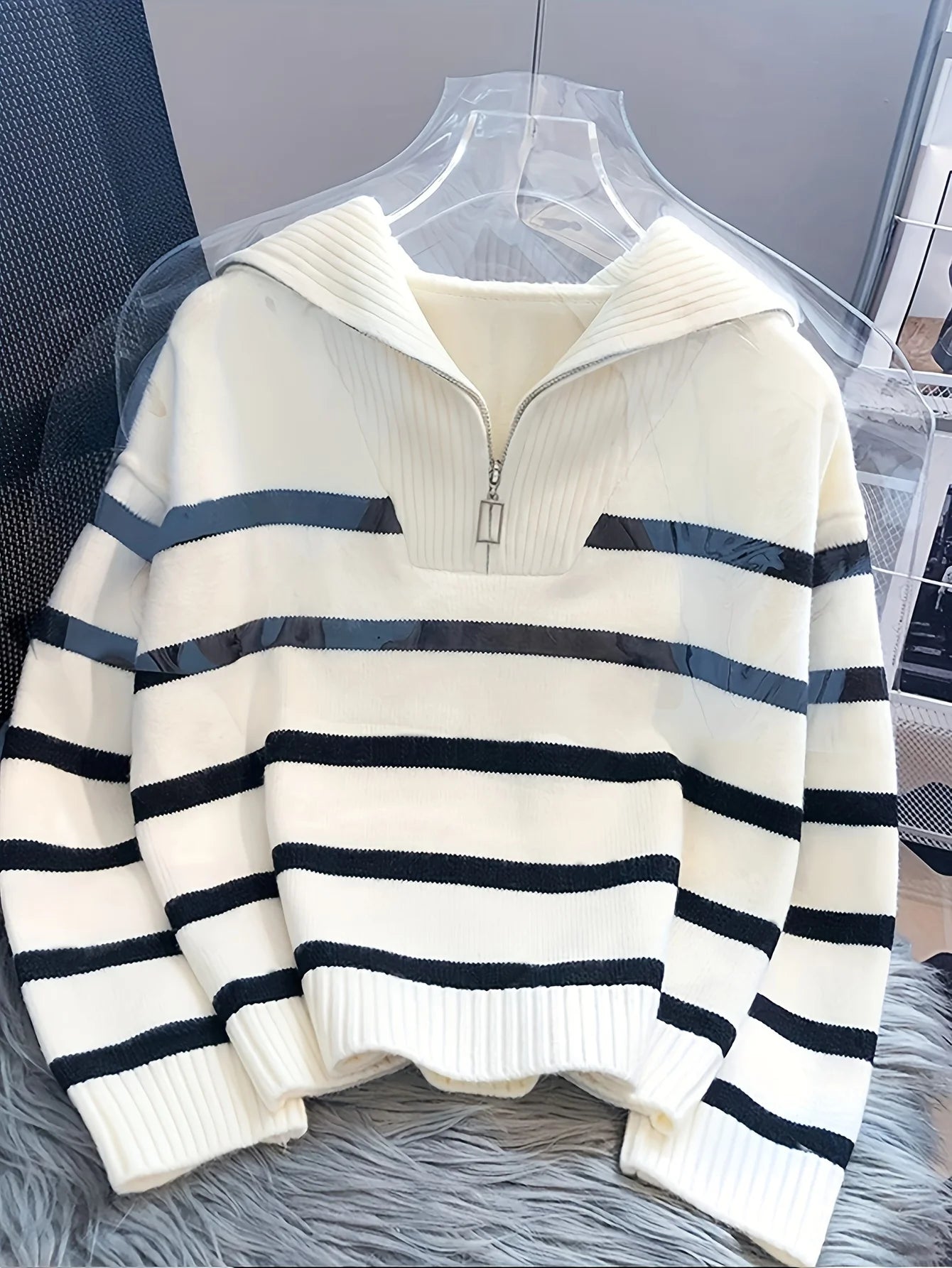 CakuloCN Autumn Winter Women Sweater Striped Pullover
