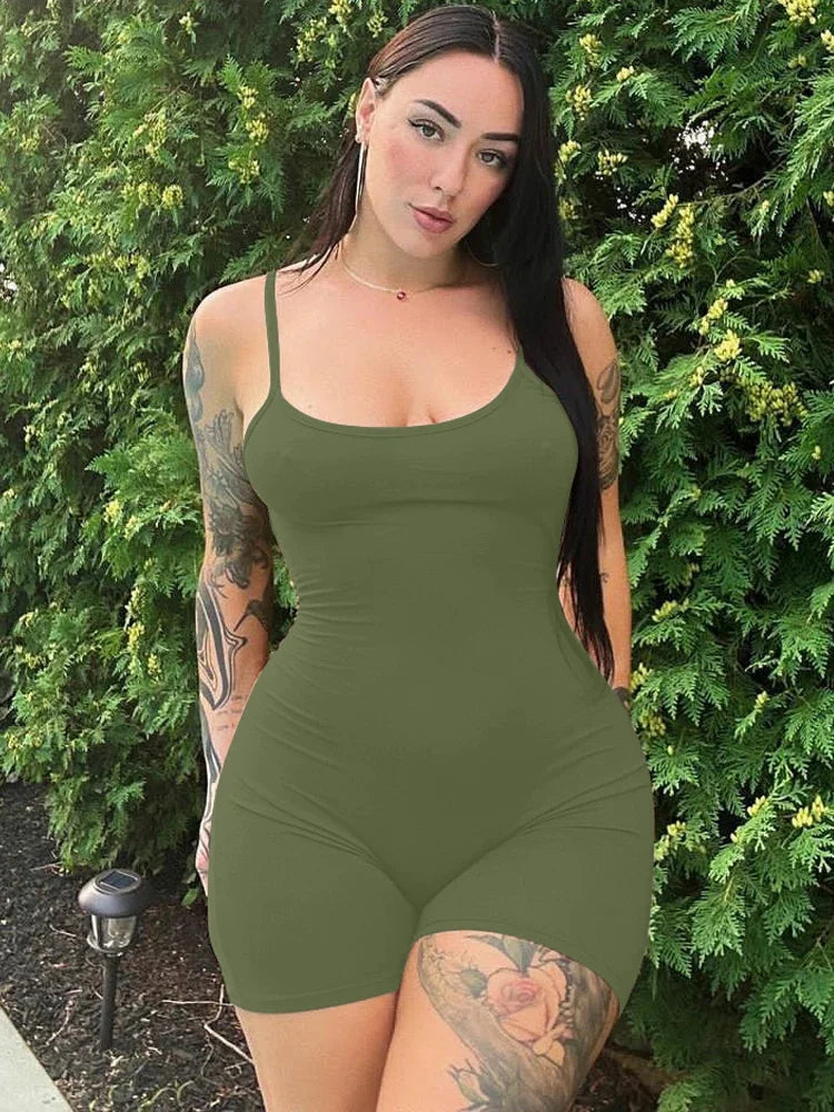 Dulzura Women Sleeveless Bodycon Romper Playsuit For Holiday