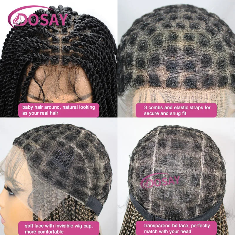 Dosay Twist Braided Wigs Box Braided Full Lace Frontal Wig