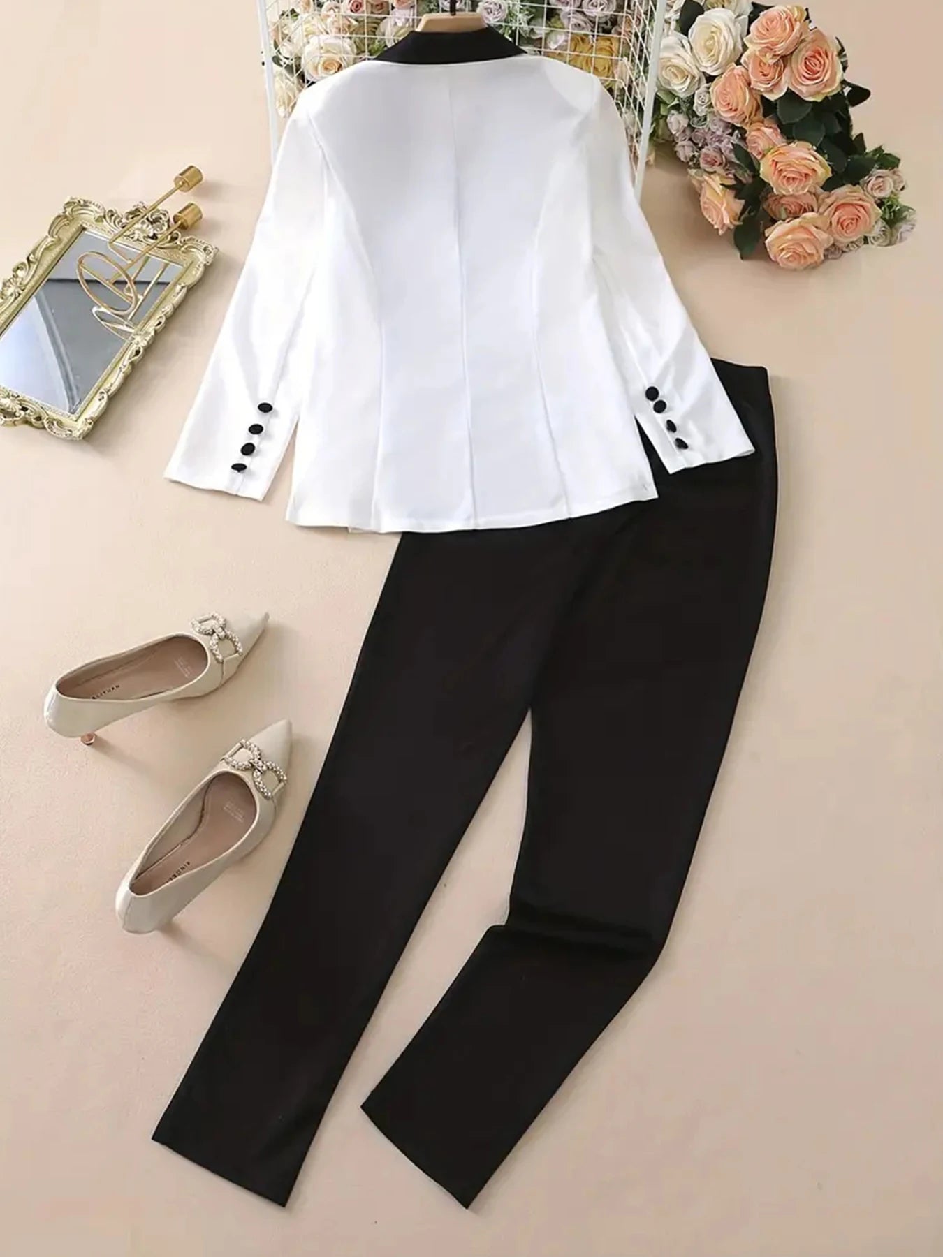 CN Guangdong Women Gradient Snake Print Two Piece Suit Set