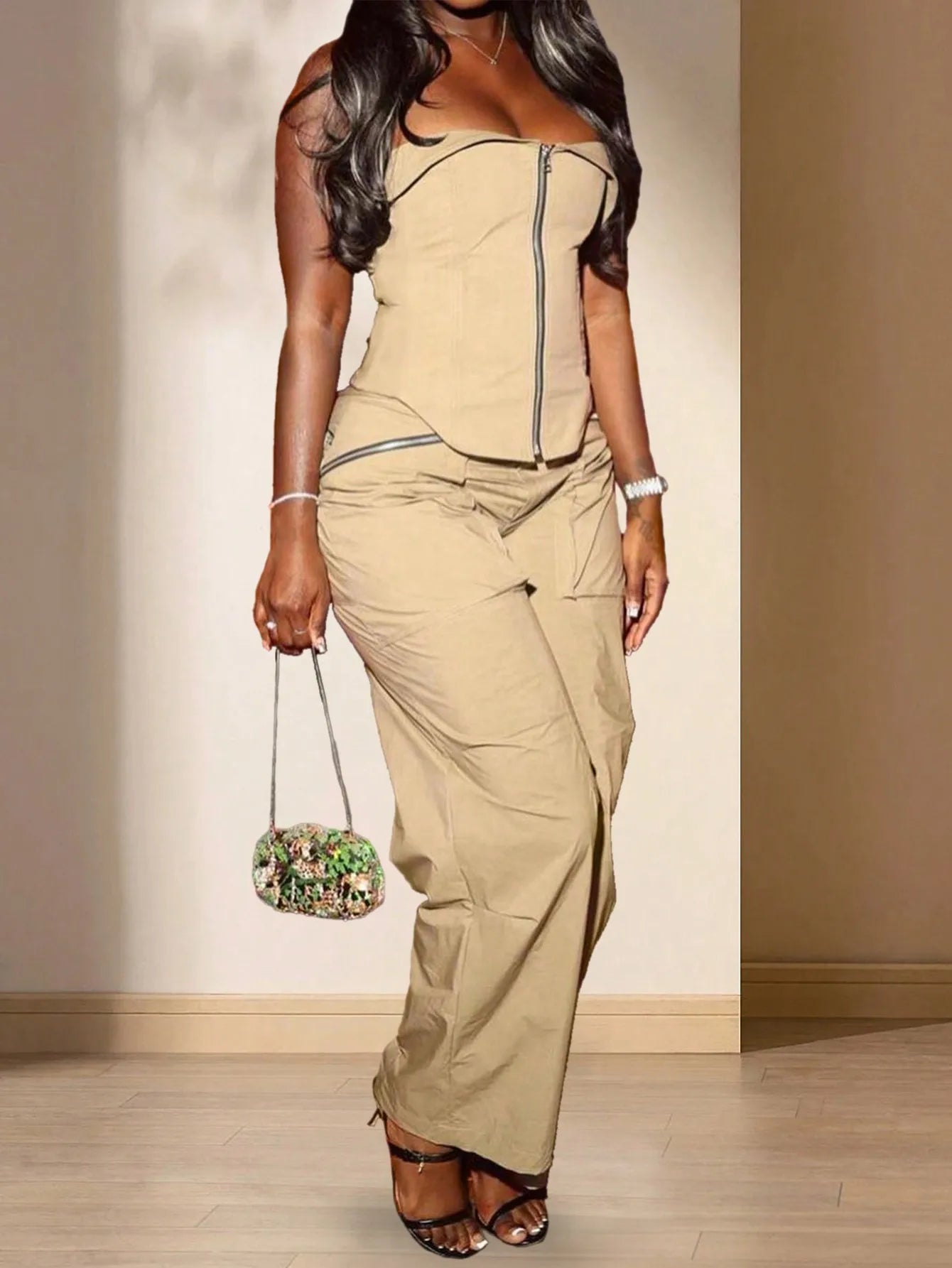 CN Guangdong Womens Bohemian Muse 2 Piece Shirt Pants