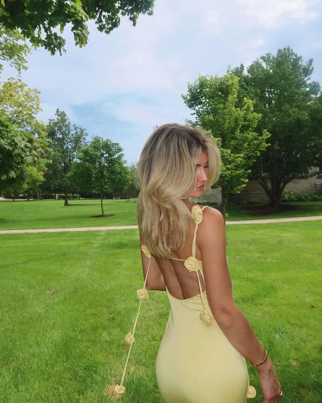 NSANGUCN Womens Sleeveless Sweetheart Neck Maxi Dress