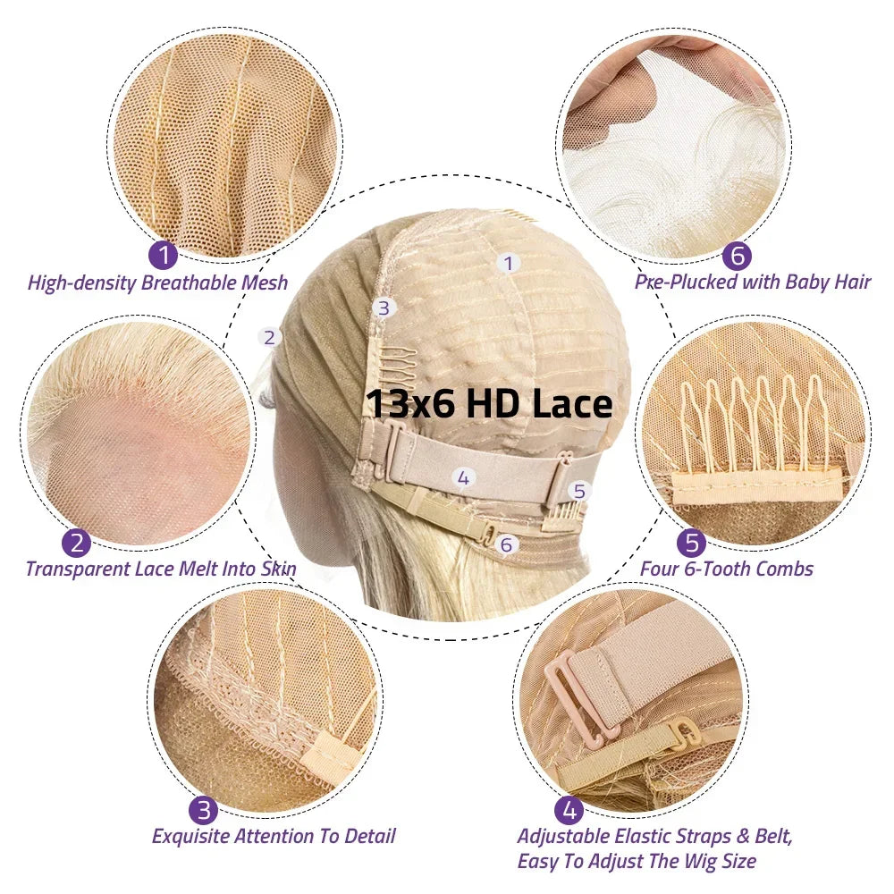 CanaryFly Body Wave Lace Front Remy Human Hair Wig