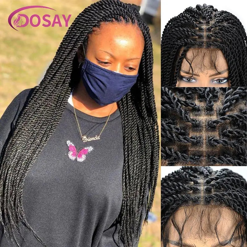 Dosay Twist Braided Wigs Box Braided Full Lace Frontal Wig
