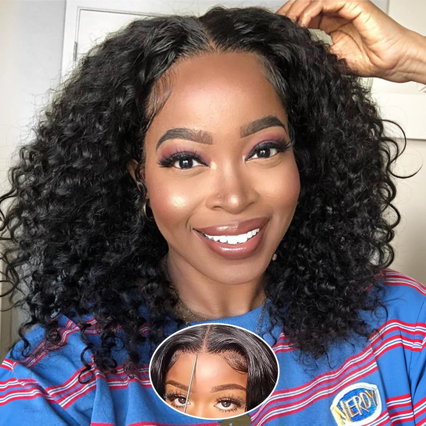 Smilegirl Remy Brazilian Lace Front Wig HD Frontal Glueless