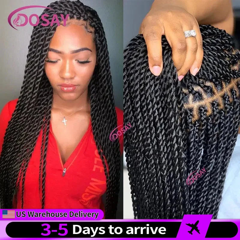 Dosay Twist Braided Wigs Box Braided Full Lace Frontal Wig