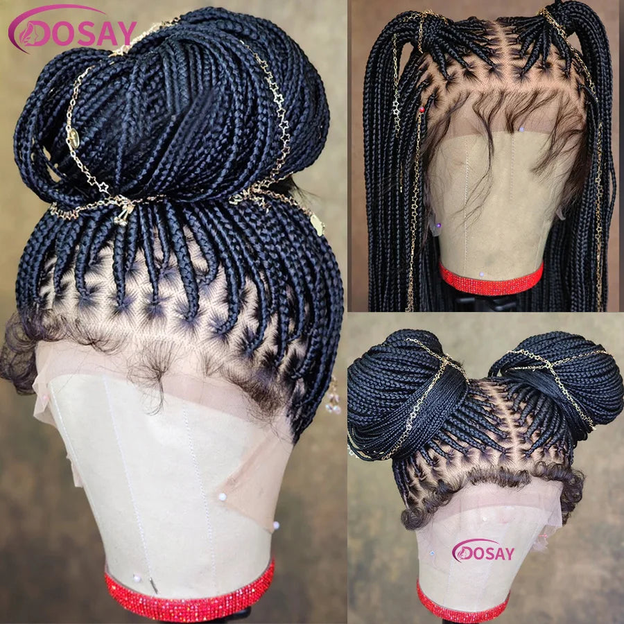 DosayCap Full Lace Knotless Cornrow Wig With Baby Hair