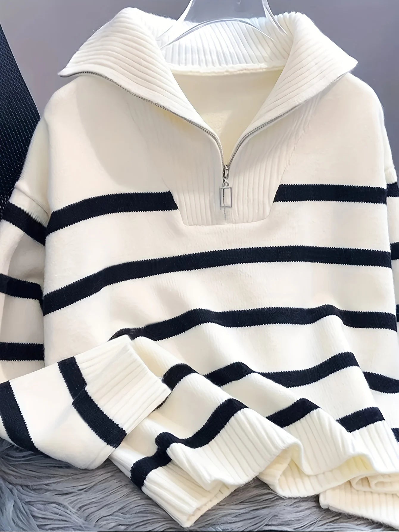 CakuloCN Autumn Winter Women Sweater Striped Pullover