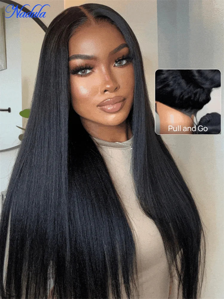 Nadula Yaki Straight Glueless Wig Human Hair Ready To Wear