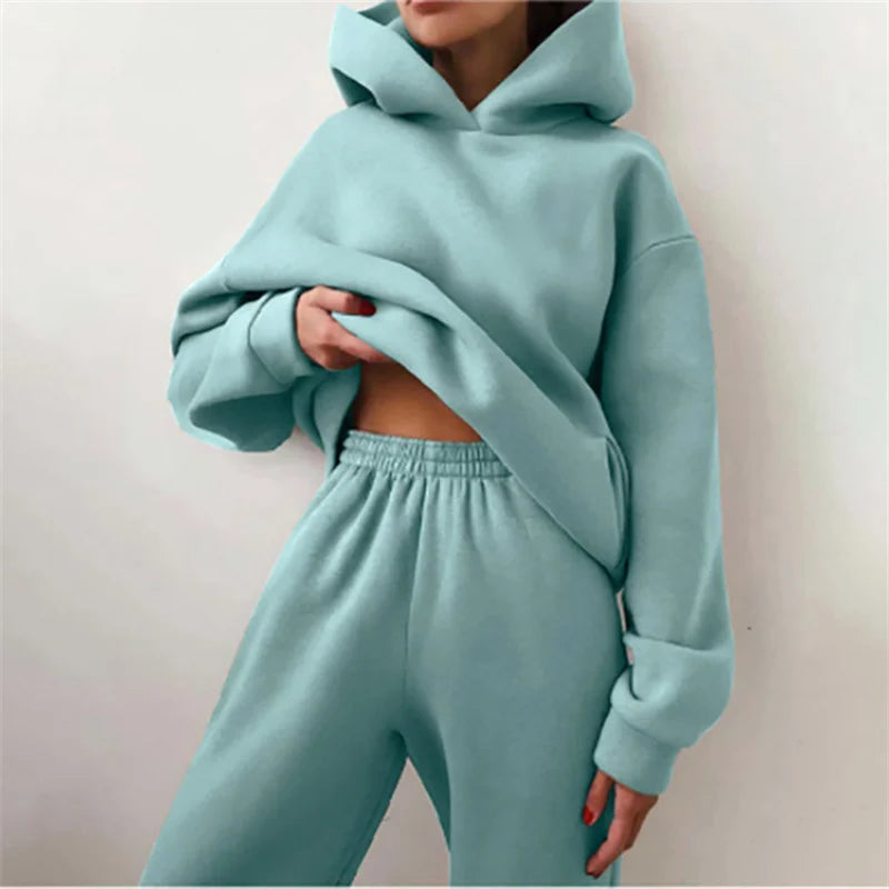 NSANGUCN Womens Tracksuit Set Hoodies And Pants Autumn Warm