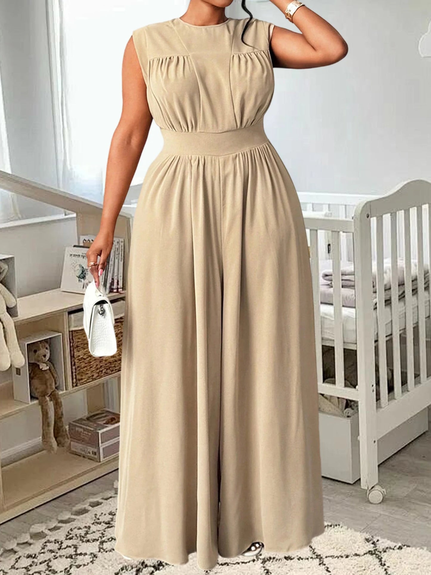 Craft of Weaving Women Floral Print Jumpsuit V-Neck Sleeveless