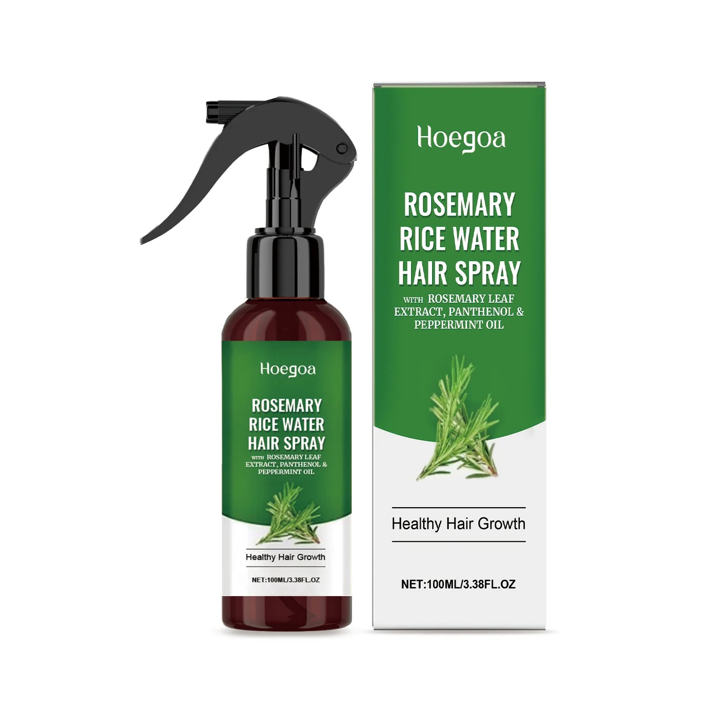HOEGOA Rosemary Rice Water Hair Growth Spray For Scalp Hydration