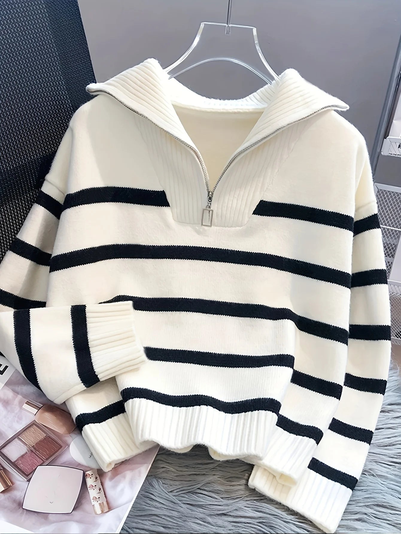 CakuloCN Autumn Winter Women Sweater Striped Pullover