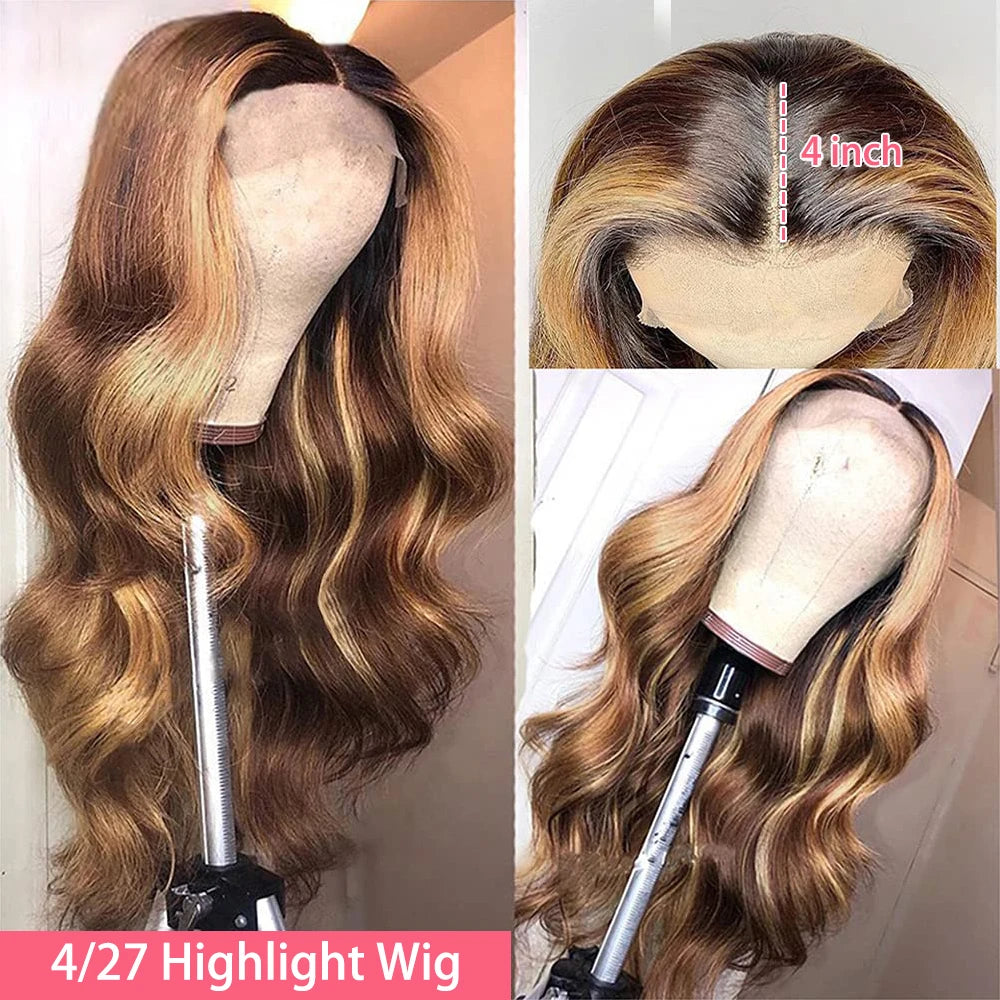 Hairvev Brazilian Body Wave Lace Front Wig Glueless
