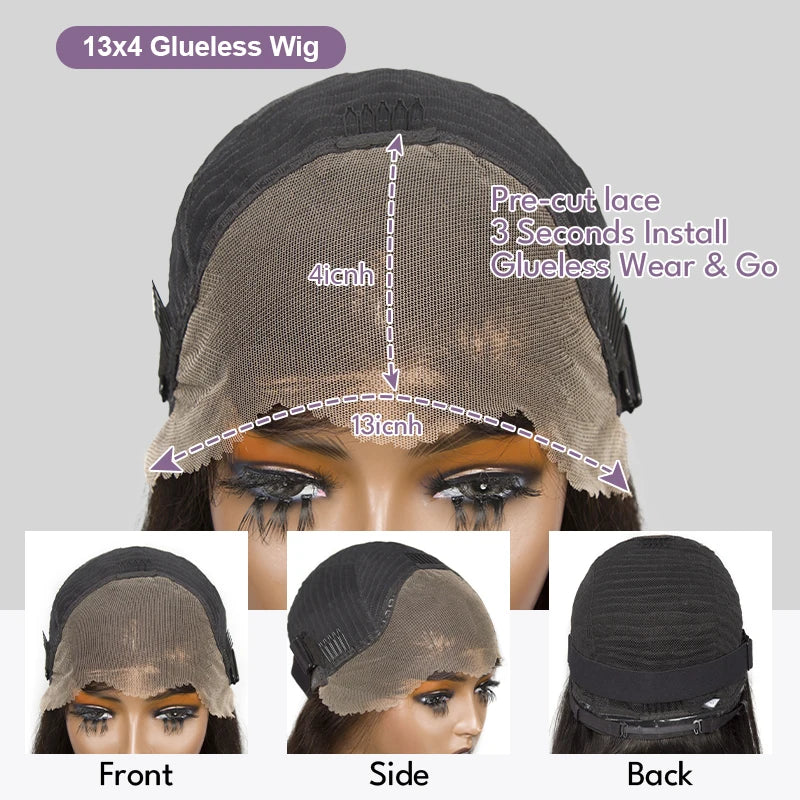 Brazilian Remy Deep Wave Lace Front Wig Glueless Ready