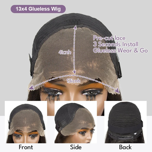 Brazilian Remy Deep Wave Lace Front Wig Glueless Ready