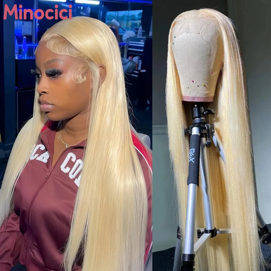 Minocici Brazilian Remy Lace Front Wig Pre Plucked Hairline