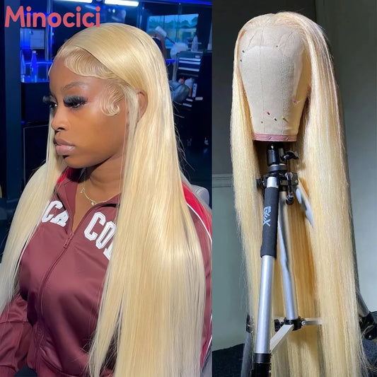 Minocici Brazilian Remy Lace Front Wig Pre Plucked Hairline