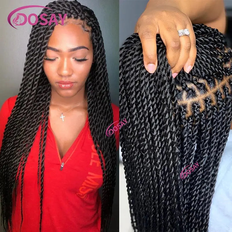 Dosay Twist Braided Wigs Box Braided Full Lace Frontal Wig