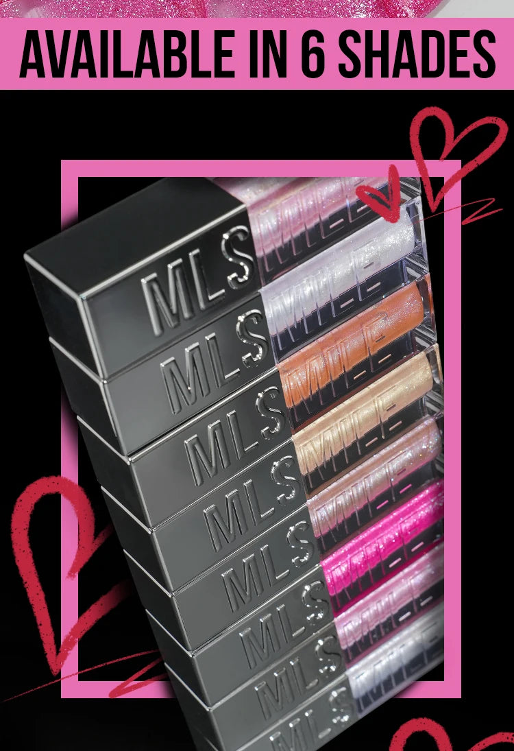 Hign-concerned 6 Color Pearl Sparkling Lip Gloss Set Waterproof Long-Lasting