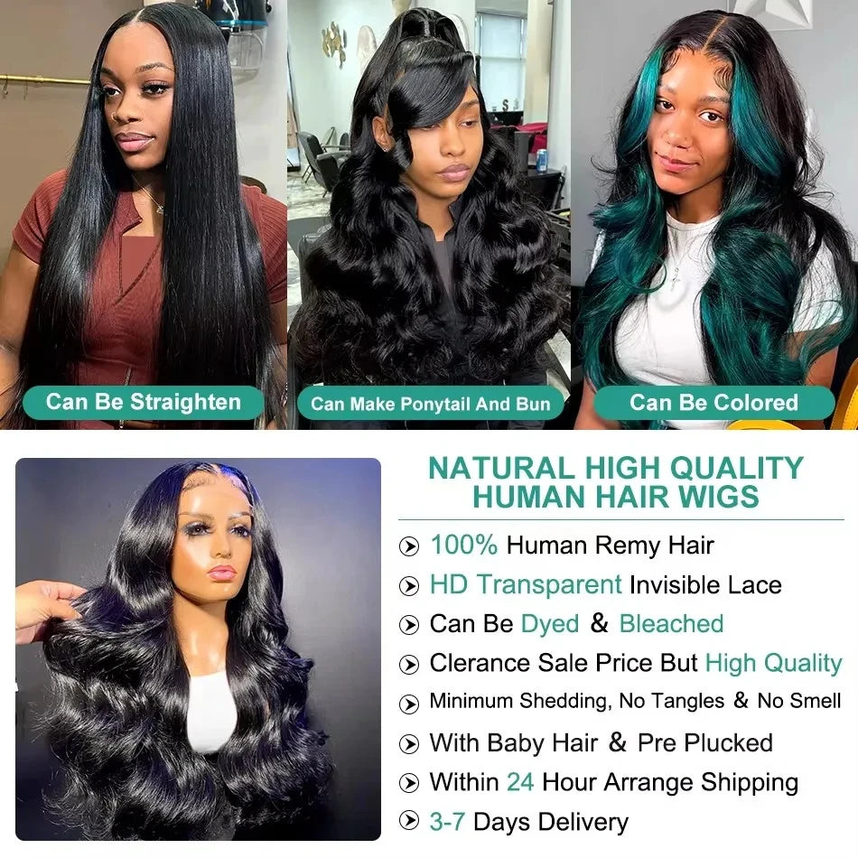 Aslmeet Remy Brazilian Hair Wig HD Transparent Lace Frontal