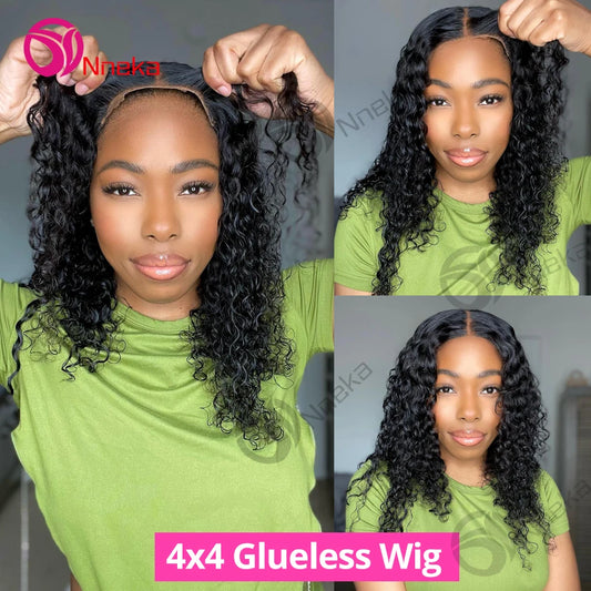 Nneka Brazilian Water Wave Lace Closure Wig Glueless Remy
