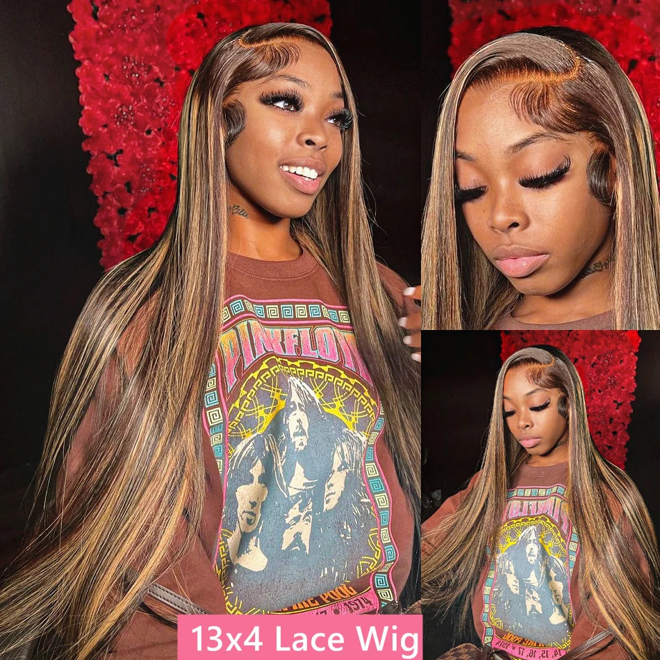 Lafino Remy Human Hair Straight Lace Front Wig HD Lace