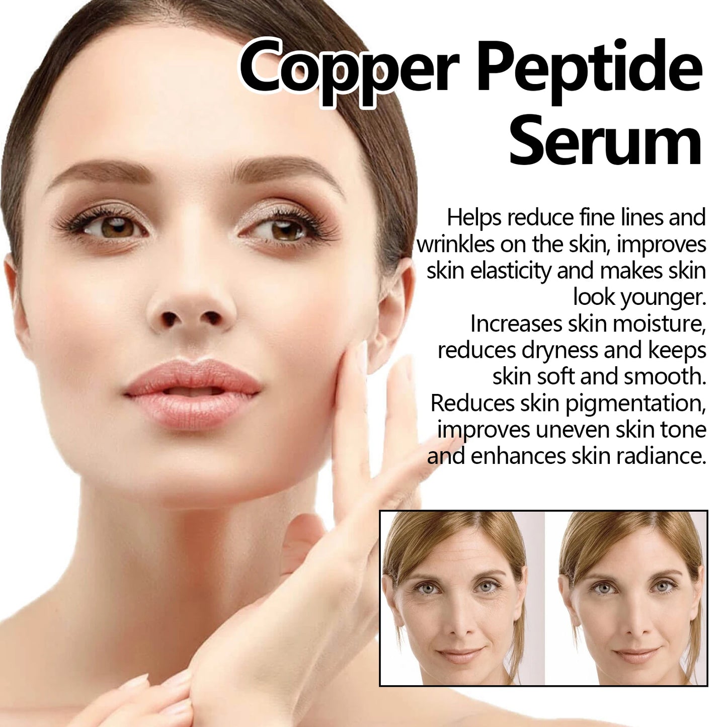 Eelhoe Copper Peptide Facial Serum Anti Aging Moisturizing