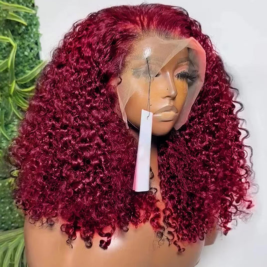 HJ WEAVE BEAUTY Deep Wave Lace Front Wigs Remy Hair