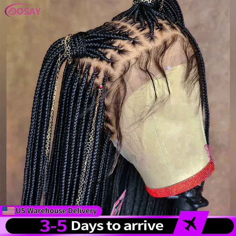 DosayCap Full Lace Knotless Cornrow Wig With Baby Hair