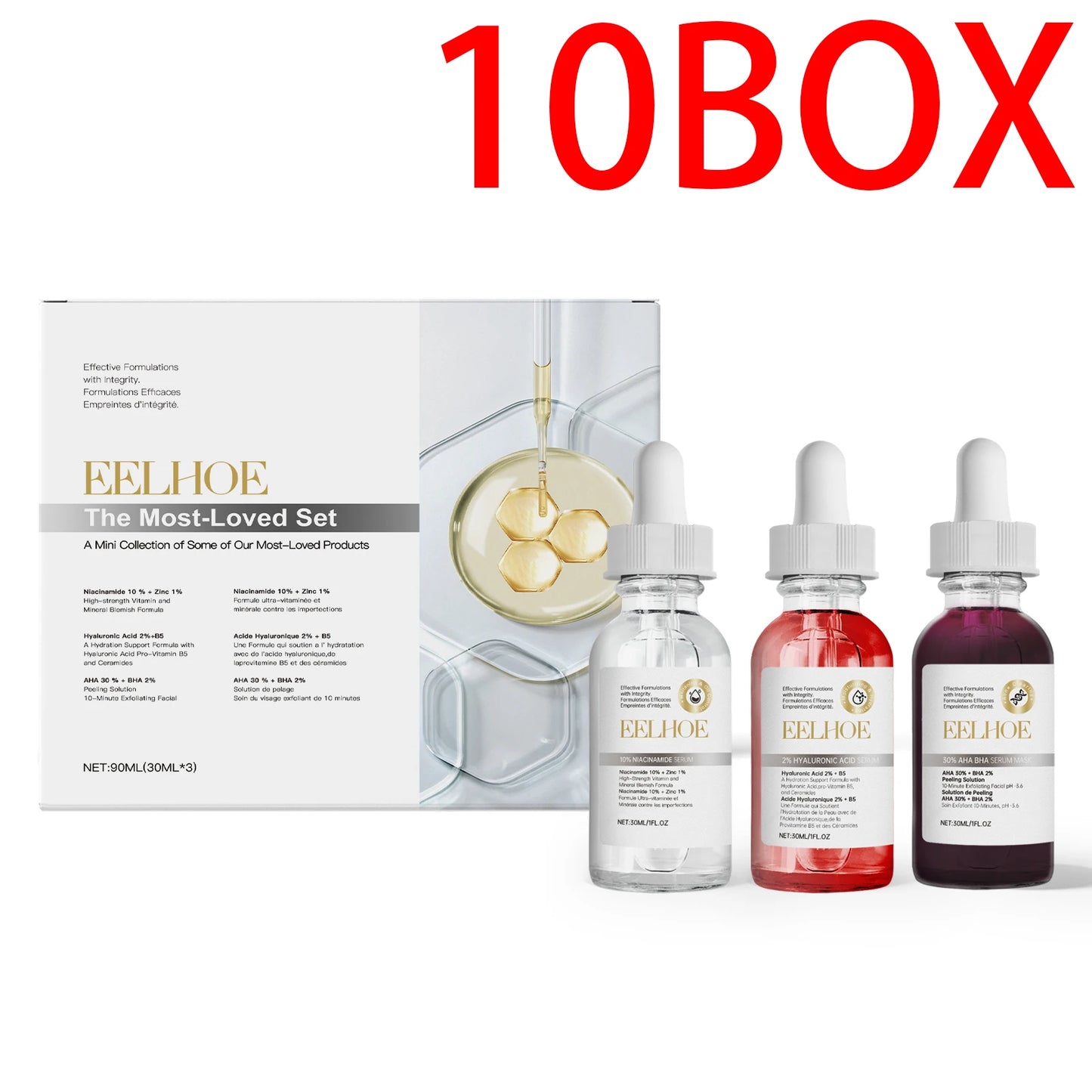 Eelhoe Acne Care Kit 3 Piece Salicylic Acid Niacinamide Mask Set