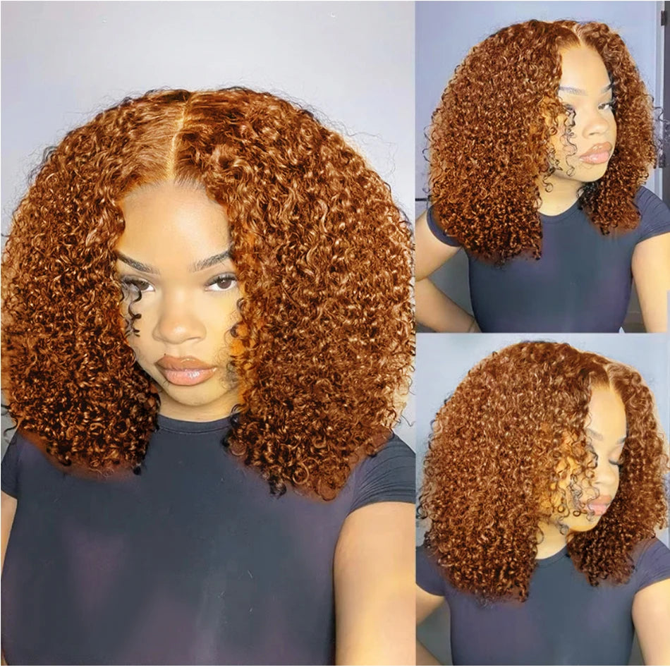 Hot Star Glueless Kinky Curly Lace Closure Wig Remy Hair