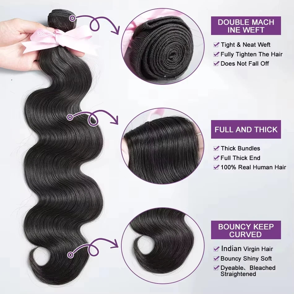 Le Mythe Body Wave Brazilian Virgin Hair Bundles Wig