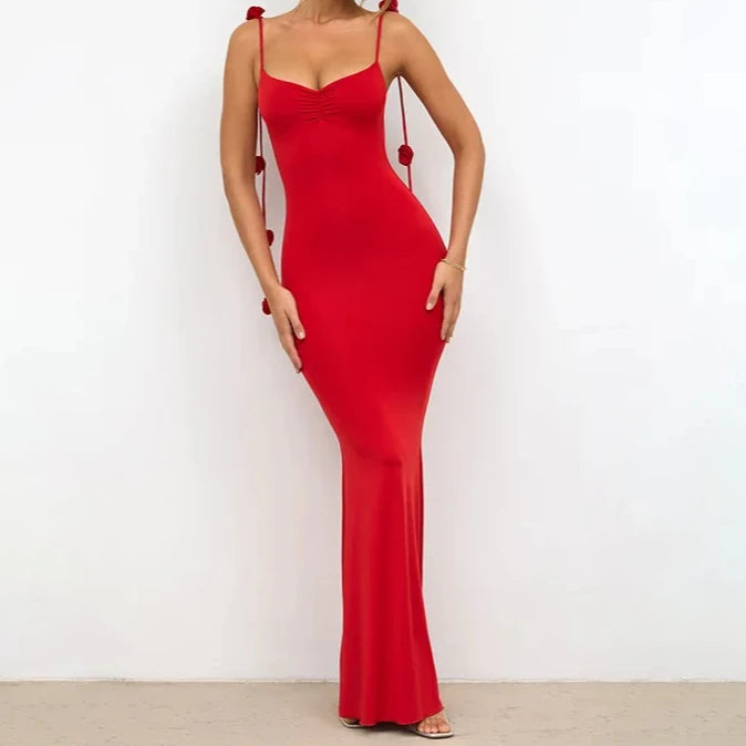 NSANGUCN Womens Sleeveless Sweetheart Neck Maxi Dress