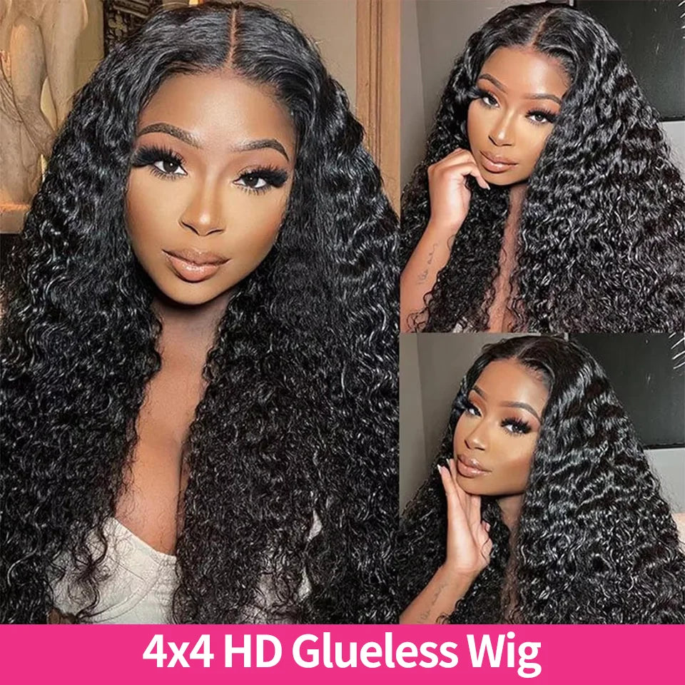 StarGlow Water Wave Glueless Remy Hair Wig HD Lace Front