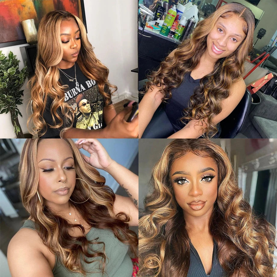 Hairvev Brazilian Body Wave Lace Front Wig Glueless