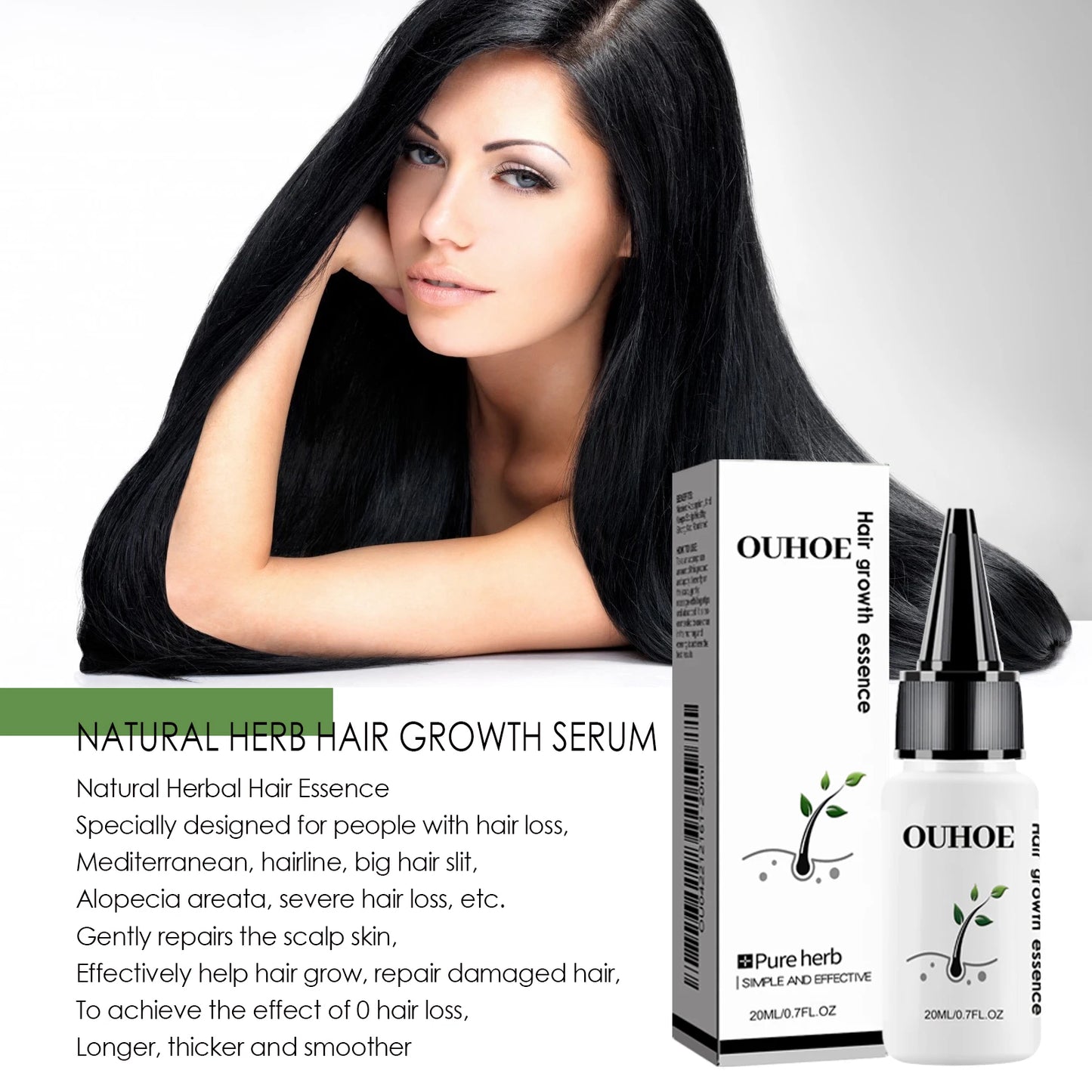 Ouhoe Herbal Dense Hair Growth Essence For Scalp Care