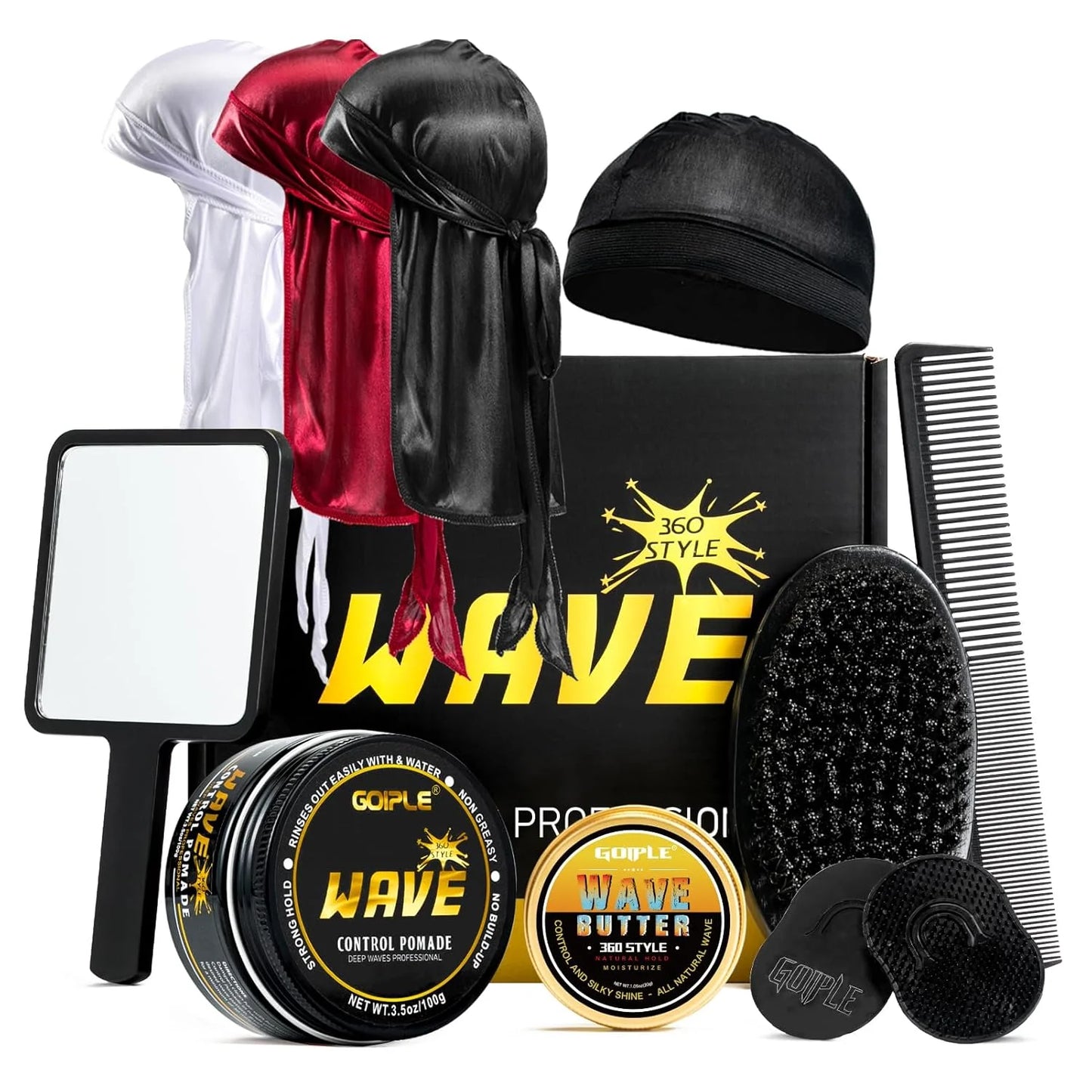 Goiple Wave Pomade Strong Hold For 360 Waves Frizz Control