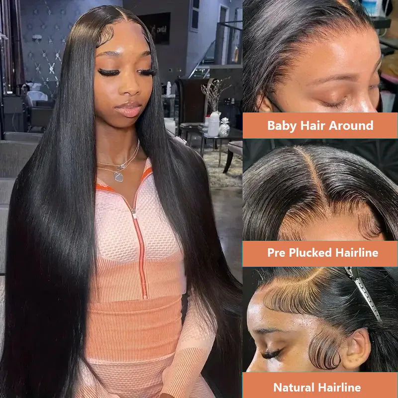 Smilegirl Lace Front Human Hair Wigs HD Transparent Lace